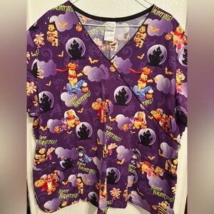 2 Disney Halloween scrub tops 3XL